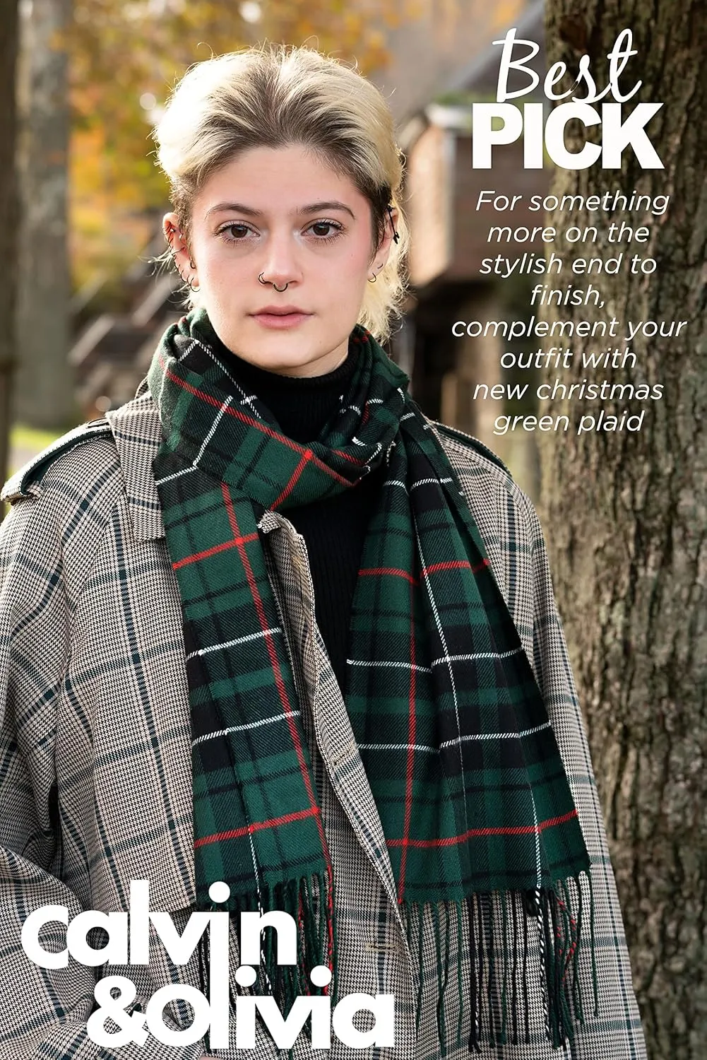 CALVIN & OLIVIA Ultra-Soft Winter Cashmere Feel Scarf Warm Long Unisex Winter Scarves Perfect Holiday Gift for Women Men