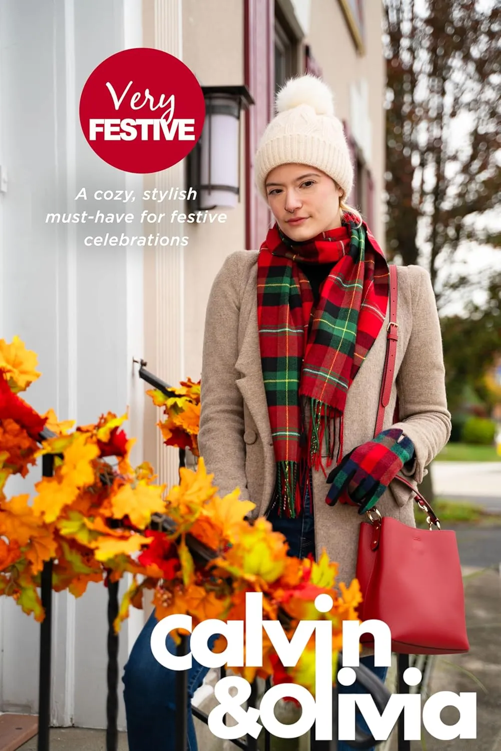 CALVIN & OLIVIA Ultra-Soft Winter Cashmere Feel Scarf Warm Long Unisex Winter Scarves Perfect Holiday Gift for Women Men