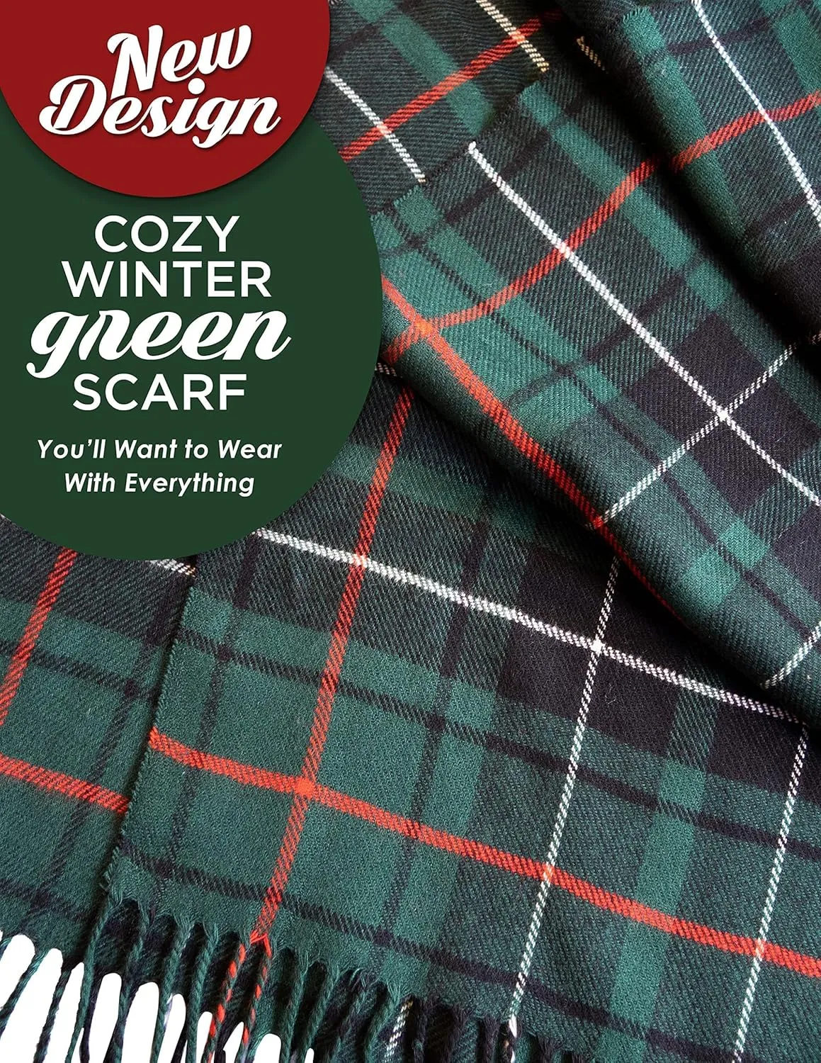 CALVIN & OLIVIA Ultra-Soft Winter Cashmere Feel Scarf Warm Long Unisex Winter Scarves Perfect Holiday Gift for Women Men