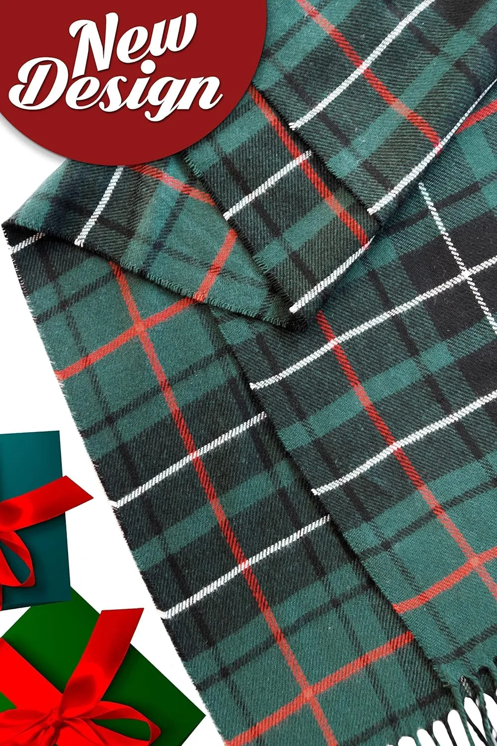 CALVIN & OLIVIA Ultra-Soft Winter Cashmere Feel Scarf Warm Long Unisex Winter Scarves Perfect Holiday Gift for Women Men