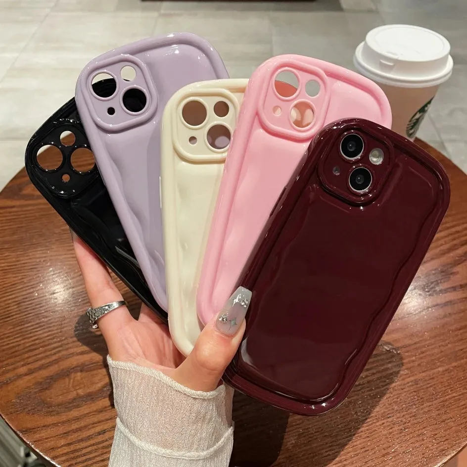 Candy phone case|Korean Cute Candy Color Oval Phone Case