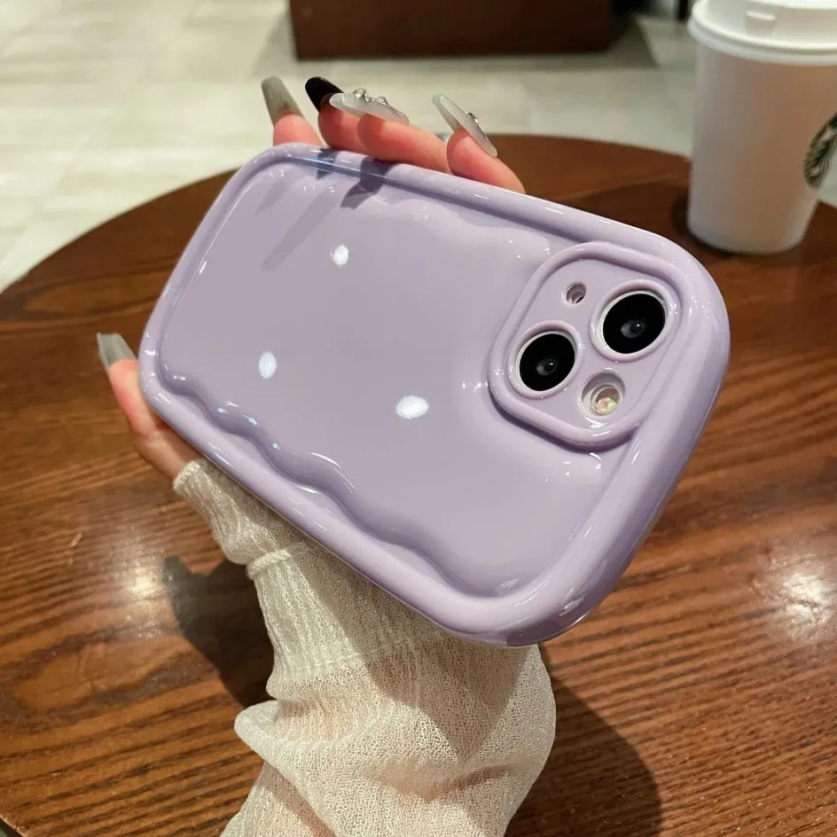 Candy phone case|Korean Cute Candy Color Oval Phone Case