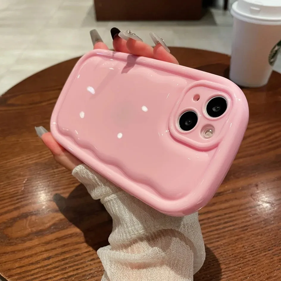 Candy phone case|Korean Cute Candy Color Oval Phone Case