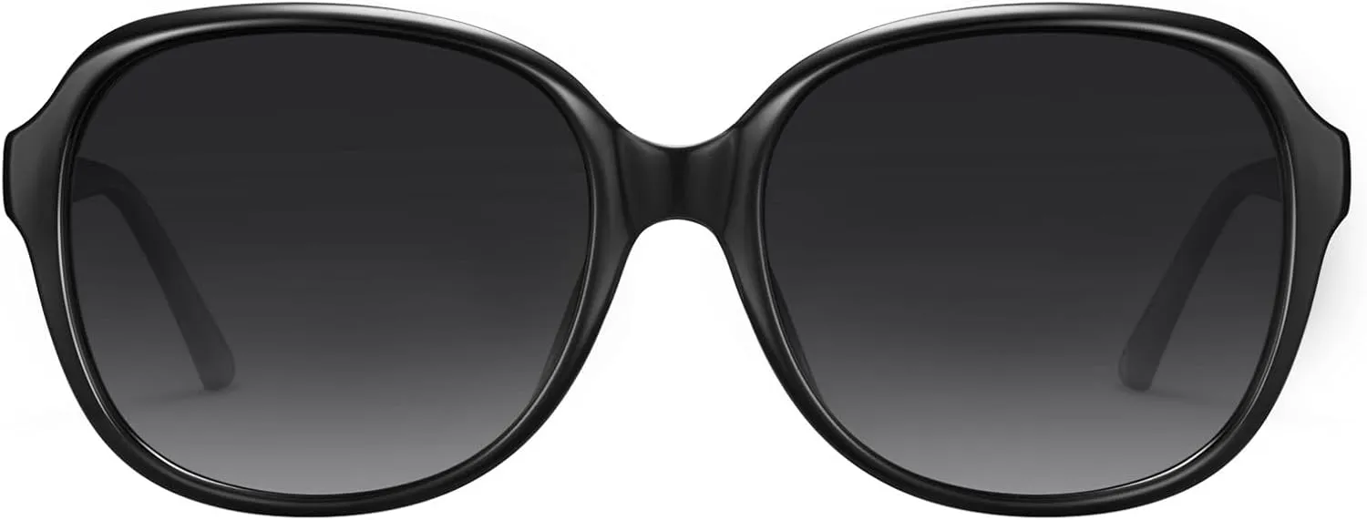 CARFIA Acetate Polarized Sunglasses for Women UV Protection Retro Trendy Big Sunnies CA2024