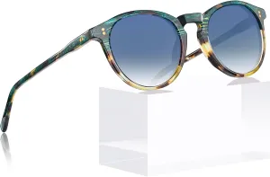 CARFIA Round Polarized Sunglasses for Women Small Face UV Protection Acetate Frame Classic Retro Style CA2302