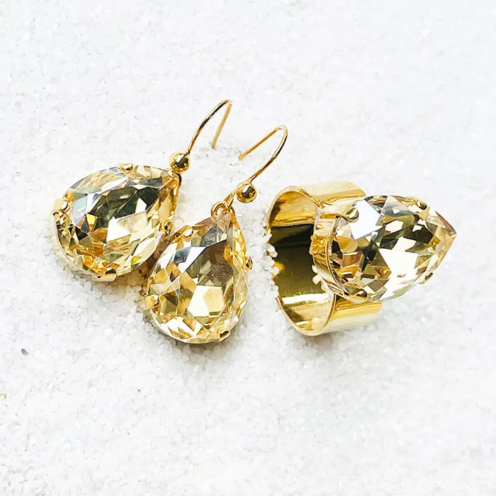 Carrie Gold Swarovski Ring
