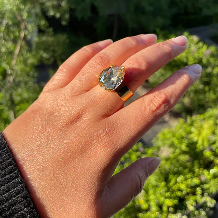 Carrie Gold Swarovski Ring