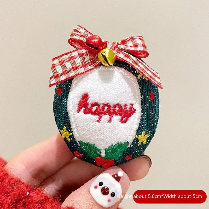 Cartoon Cute Santa Claus Brooch Christmas Festival Accessories