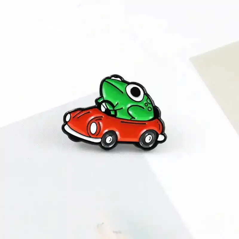 Cartoon Frog Lotus Leaf Magic Hat Brooch