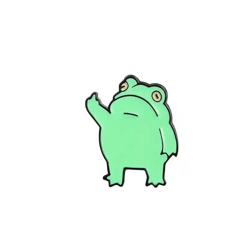 Cartoon Frog Lotus Leaf Magic Hat Brooch
