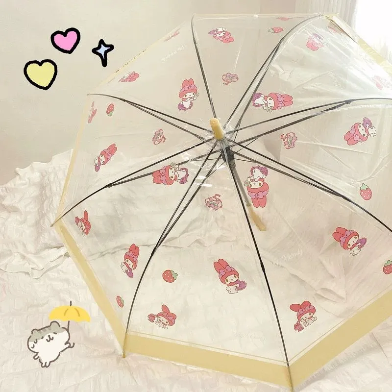 Cartoon Melo Transparent Matte Umbrella KI555