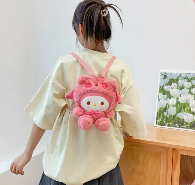 Cartoon Mini Plush Backpack