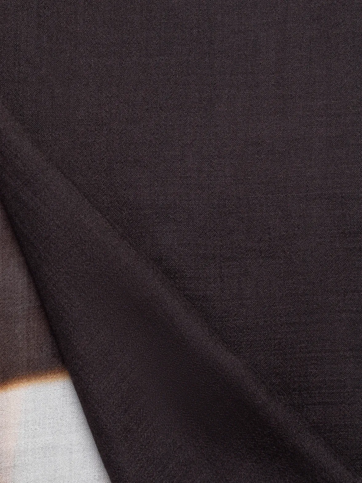 Cashmere Silk Scarf with Mocca Loop Print