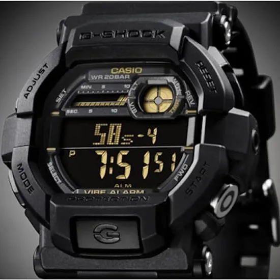 Casio Men's Black Dial Resin Band Digital G-Shock Japanese Quartz Watch - GD350-1B