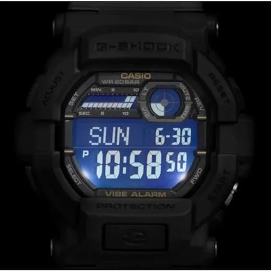 Casio Men's Black Dial Resin Band Digital G-Shock Japanese Quartz Watch - GD350-1B