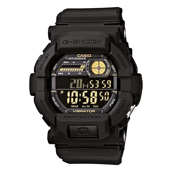 Casio Men's Black Dial Resin Band Digital G-Shock Japanese Quartz Watch - GD350-1B