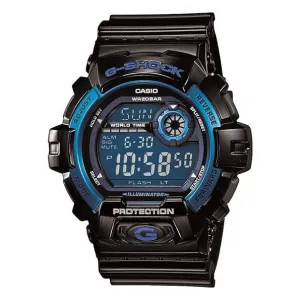 Casio Men's Blue Dial Black Resin Band Digital G-Shock Sport Japanese Quartz Watch - G8900A-1