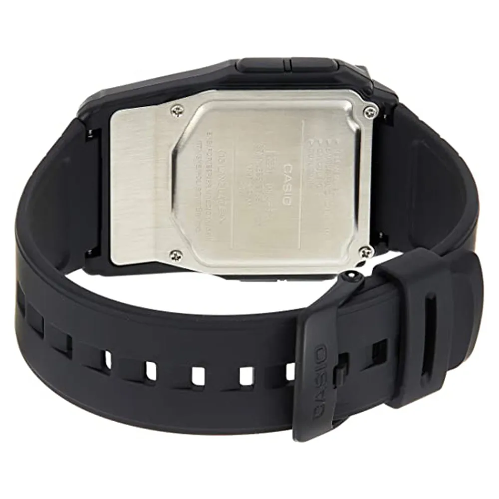 Casio Mens Data Bank Resin Case Mineral Dial Window Japanese Quartz Movement Black Digital Watch - DBC-32-1ADF