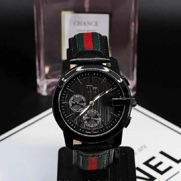 Casual Canvas Leather Strap Women's Watch