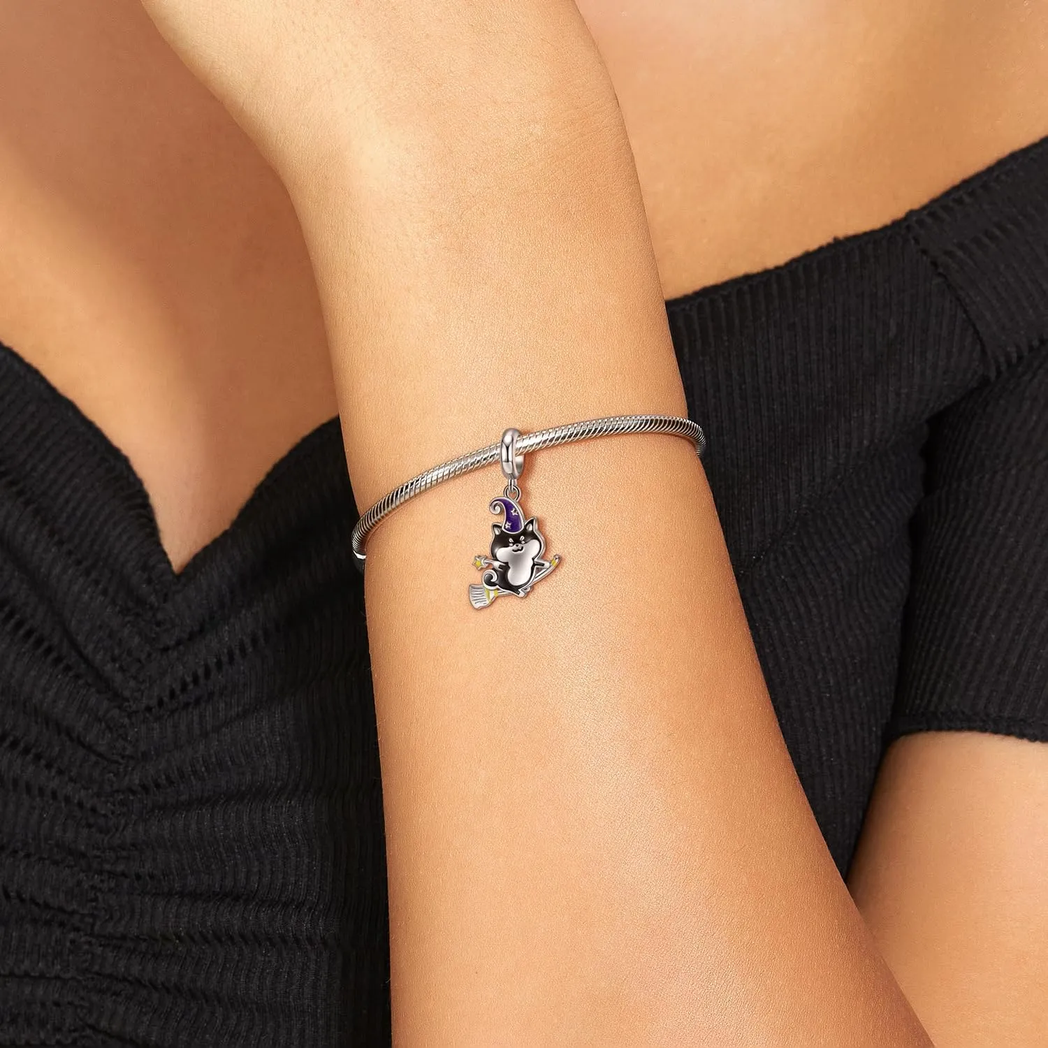 Cat Charm 925 Sterling Silver Pet Dog Animal Charm Girl Birthday Charm Love Heart Charm Birthstone Charm for Pandora Charm Bracelet