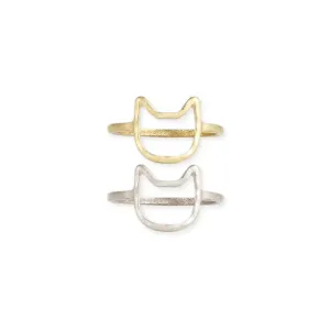 Cat Face Outline Ring