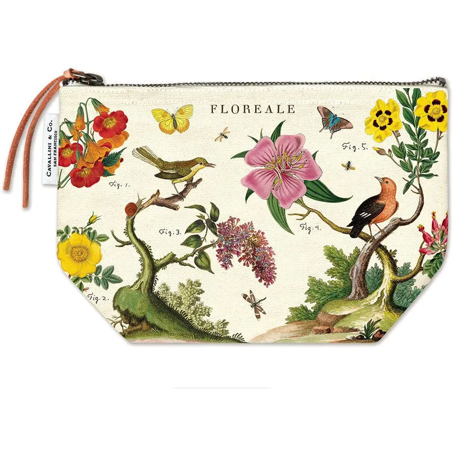 Cavallini Vintage Print Makeup Pencil Pouch
