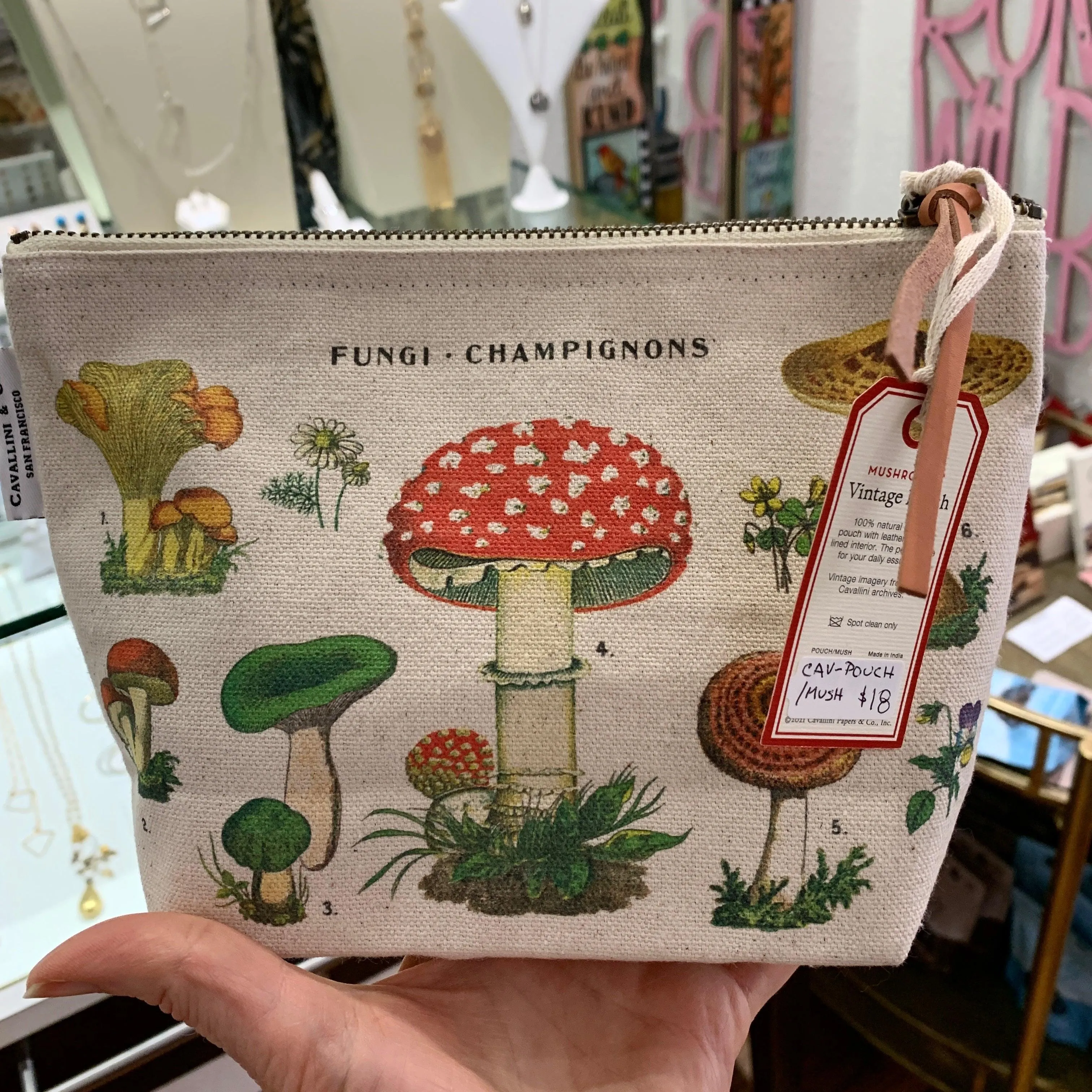 Cavallini Vintage Print Makeup Pencil Pouch