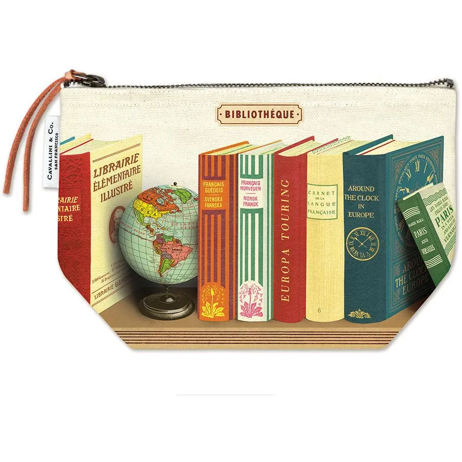 Cavallini Vintage Print Makeup Pencil Pouch