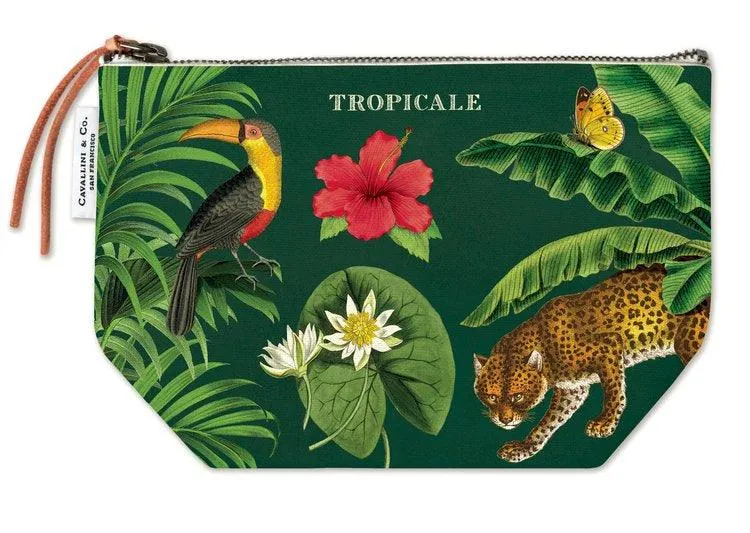 Cavallini Vintage Print Makeup Pencil Pouch