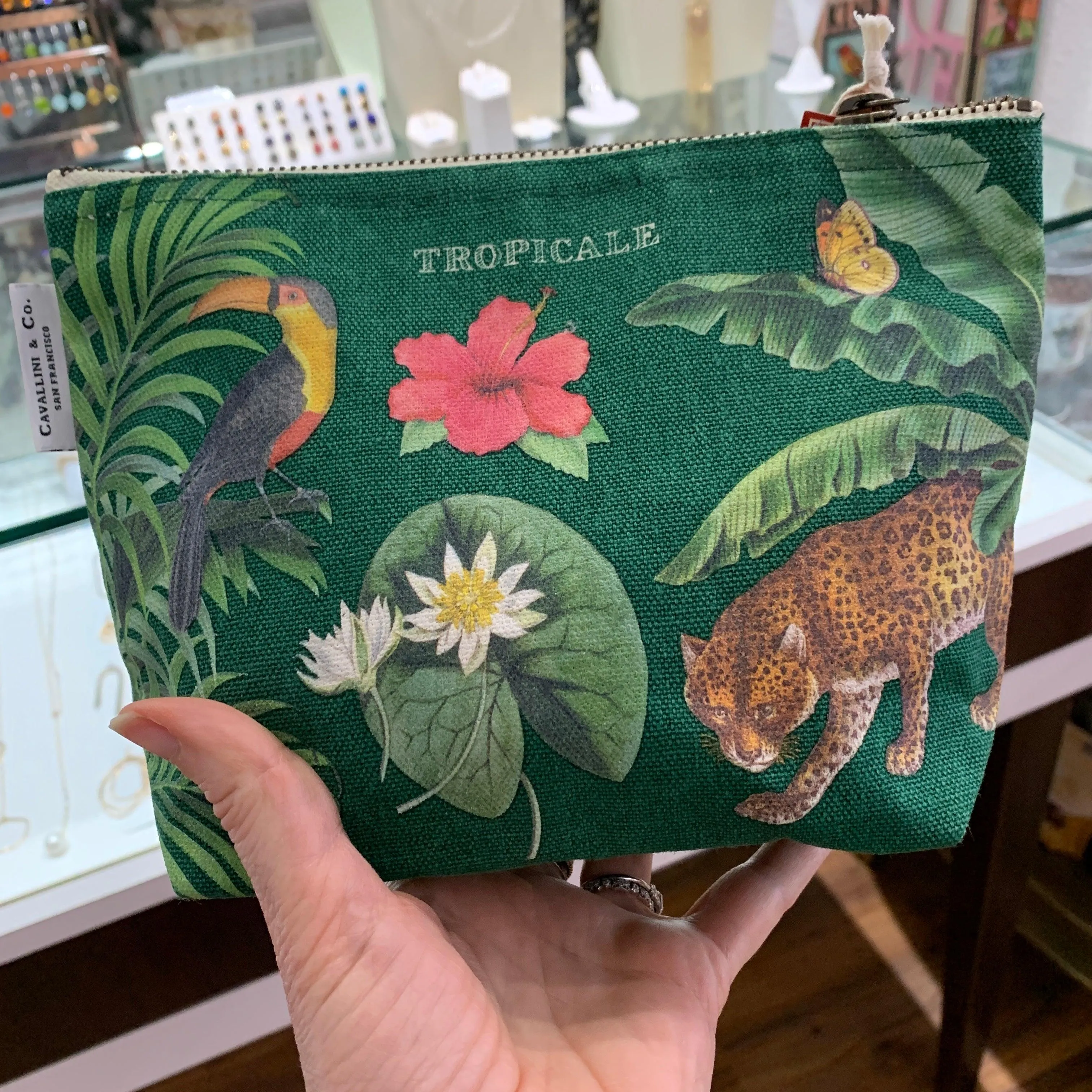 Cavallini Vintage Print Makeup Pencil Pouch