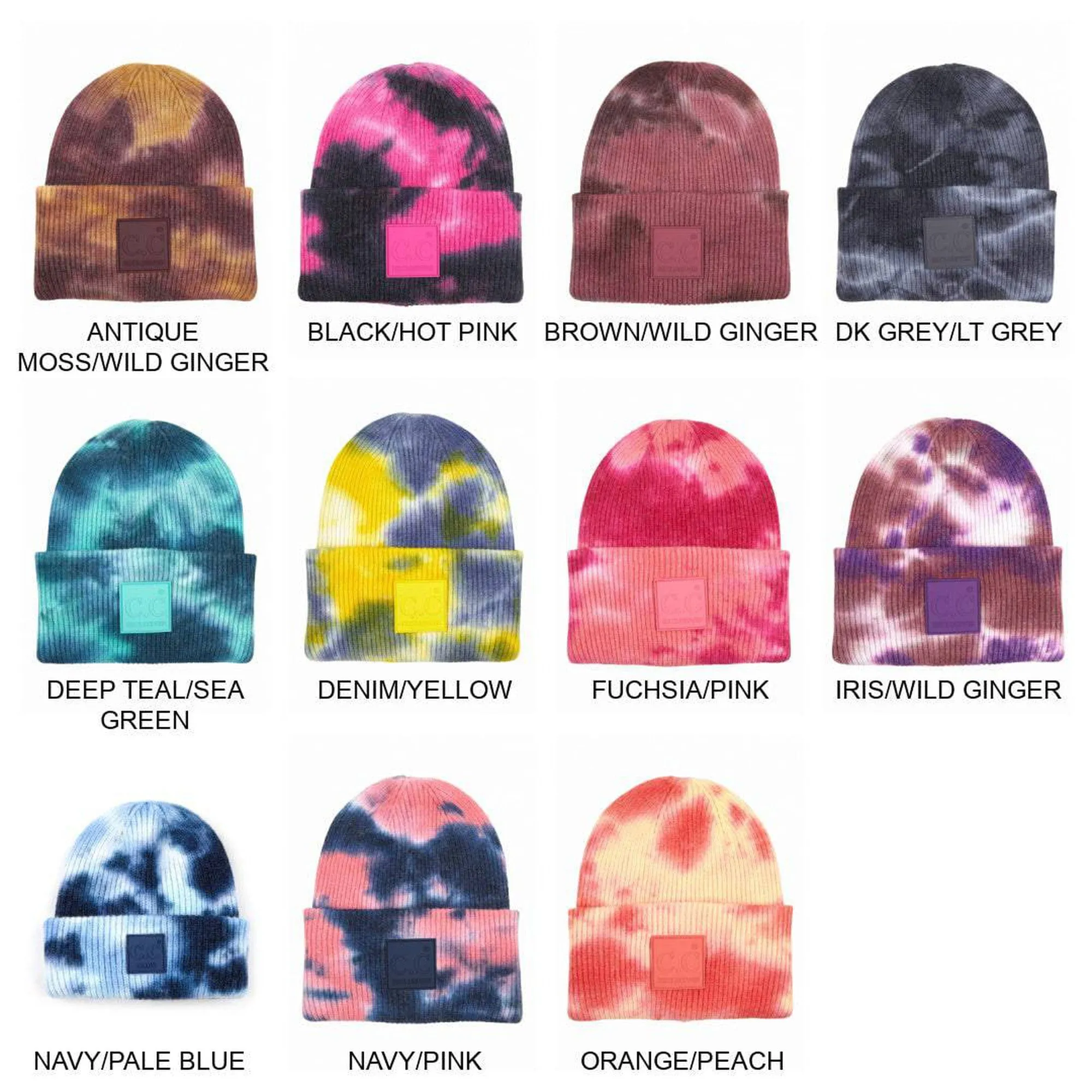 CC Brand Kid and Baby Tie Dye Beanies Hats