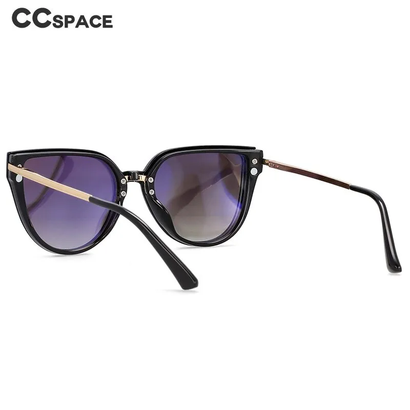 CCspace Unisex Full Rim Oversized Square Tr 90 Frame Eyeglasses Clip On Sunglasses 53791