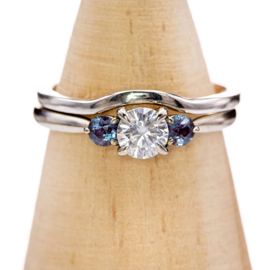 Cece Ring C-Shaped Contoured Curved Thin Wedding Ring Stacking Band