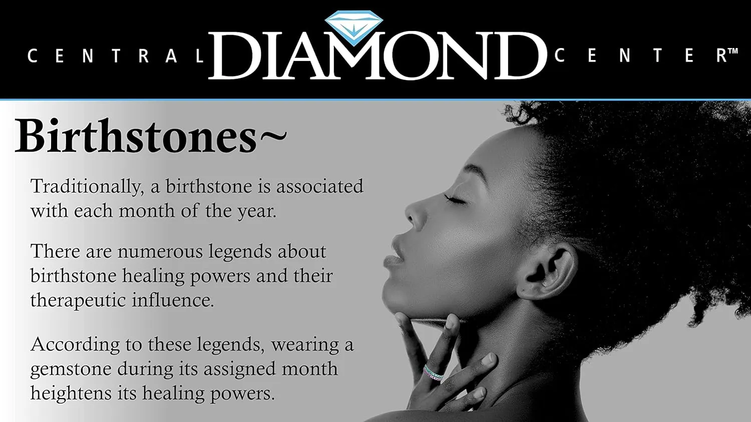 Central Diamond Center Stackable Birthstone Ring Band w/Simulated Birthstones, Sterling Silver