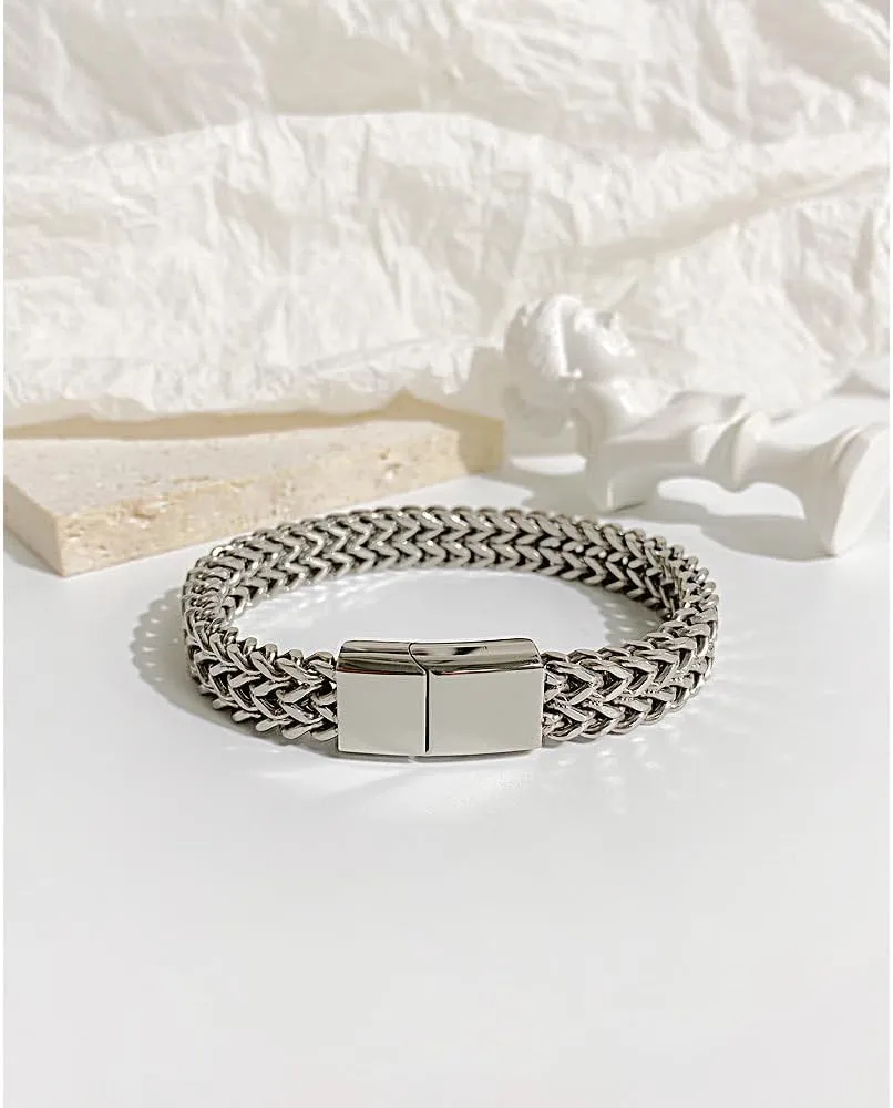 Chain Bracelet for Men Stainless Steel Franco Chain Cuban Curb Chain Wristwear Gift