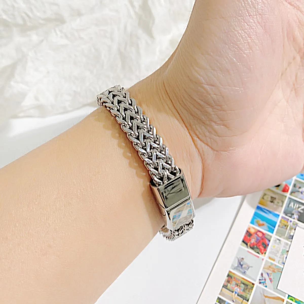 Chain Bracelet for Men Stainless Steel Franco Chain Cuban Curb Chain Wristwear Gift