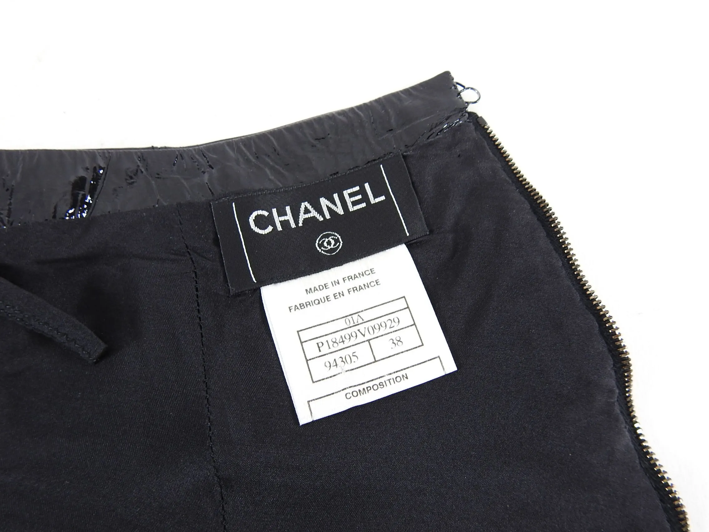 Chanel 2001 Fall Black Patent Leather Wide Waist Cincher Corset Belt