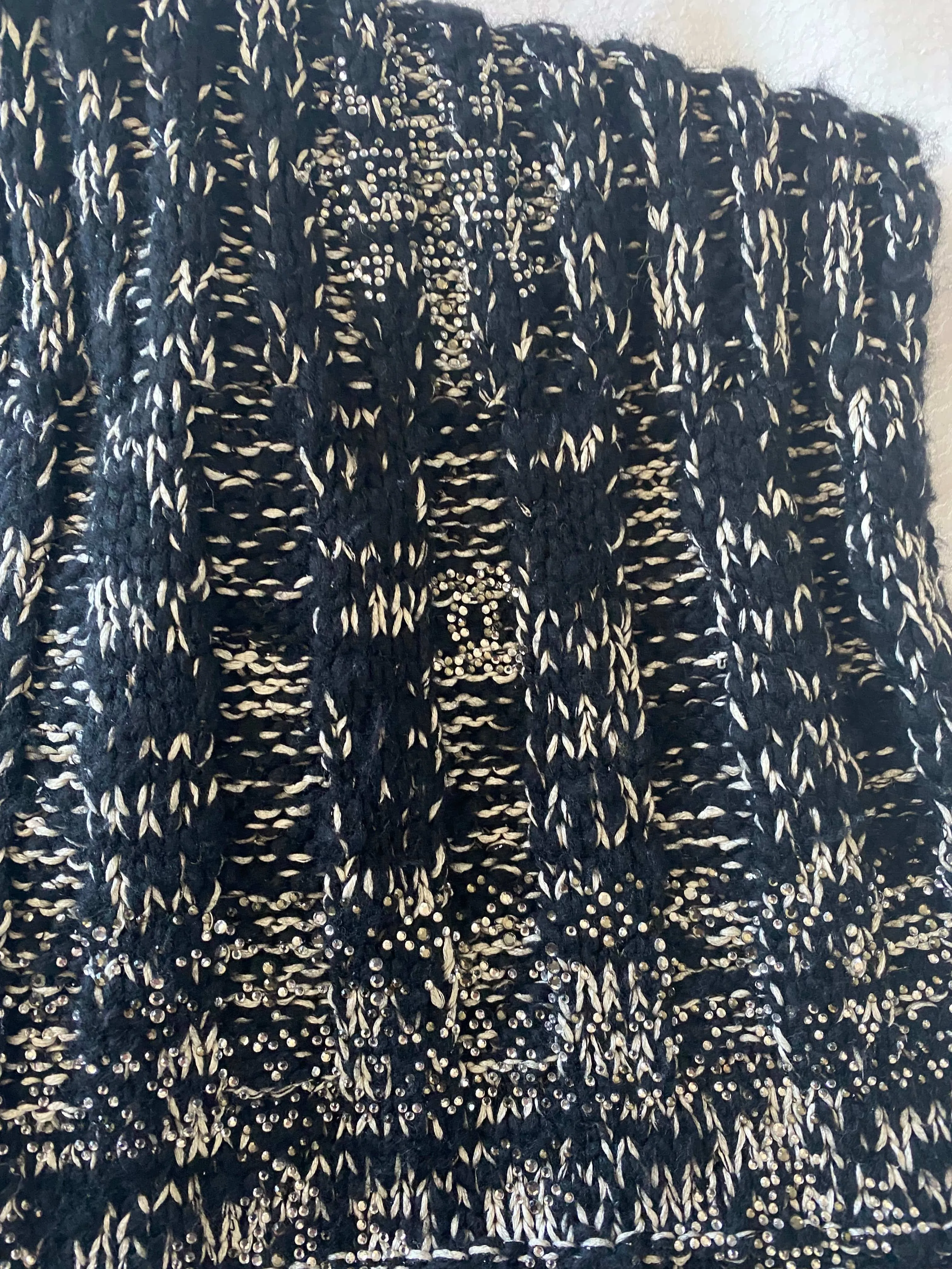 Chanel Cashmere Wool Blend Crystal Neckscarf - AWL3965