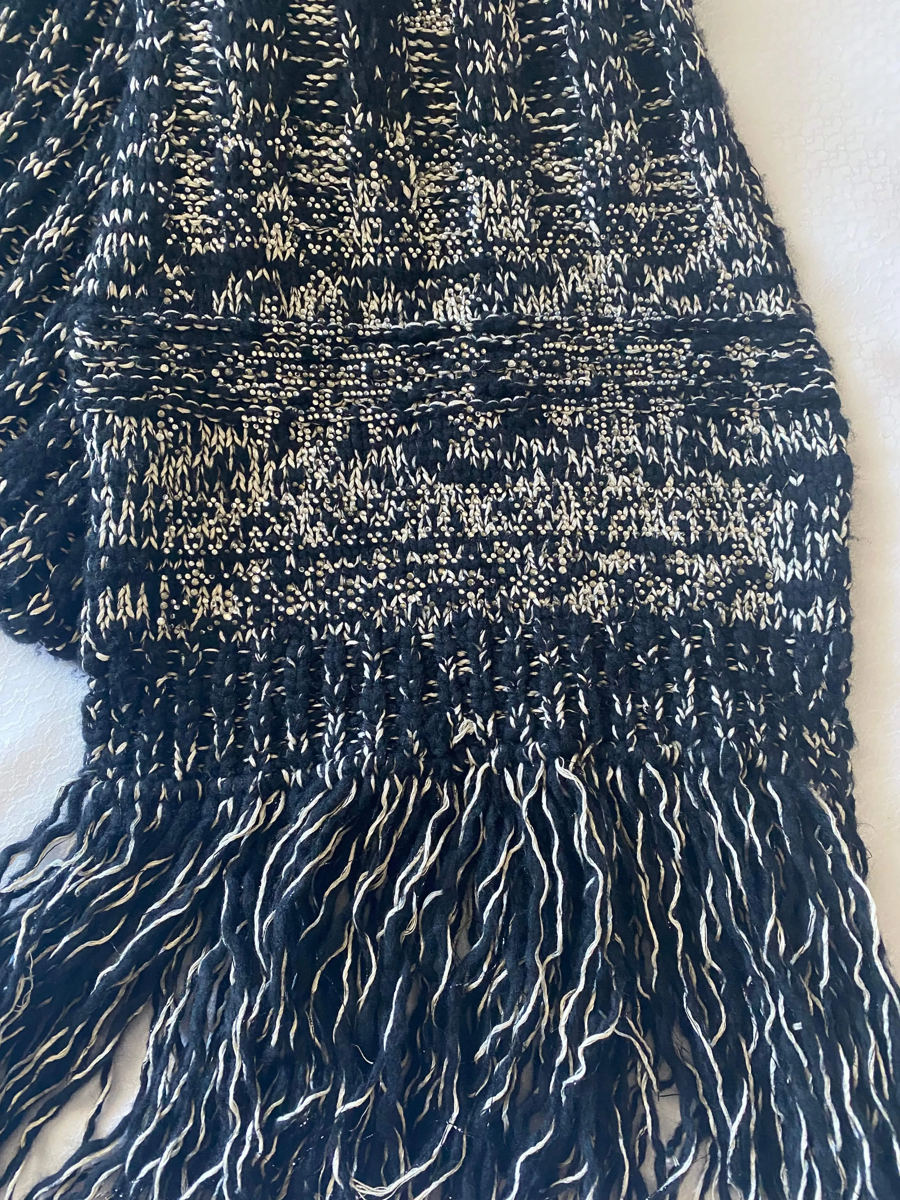 Chanel Cashmere Wool Blend Crystal Neckscarf - AWL3965