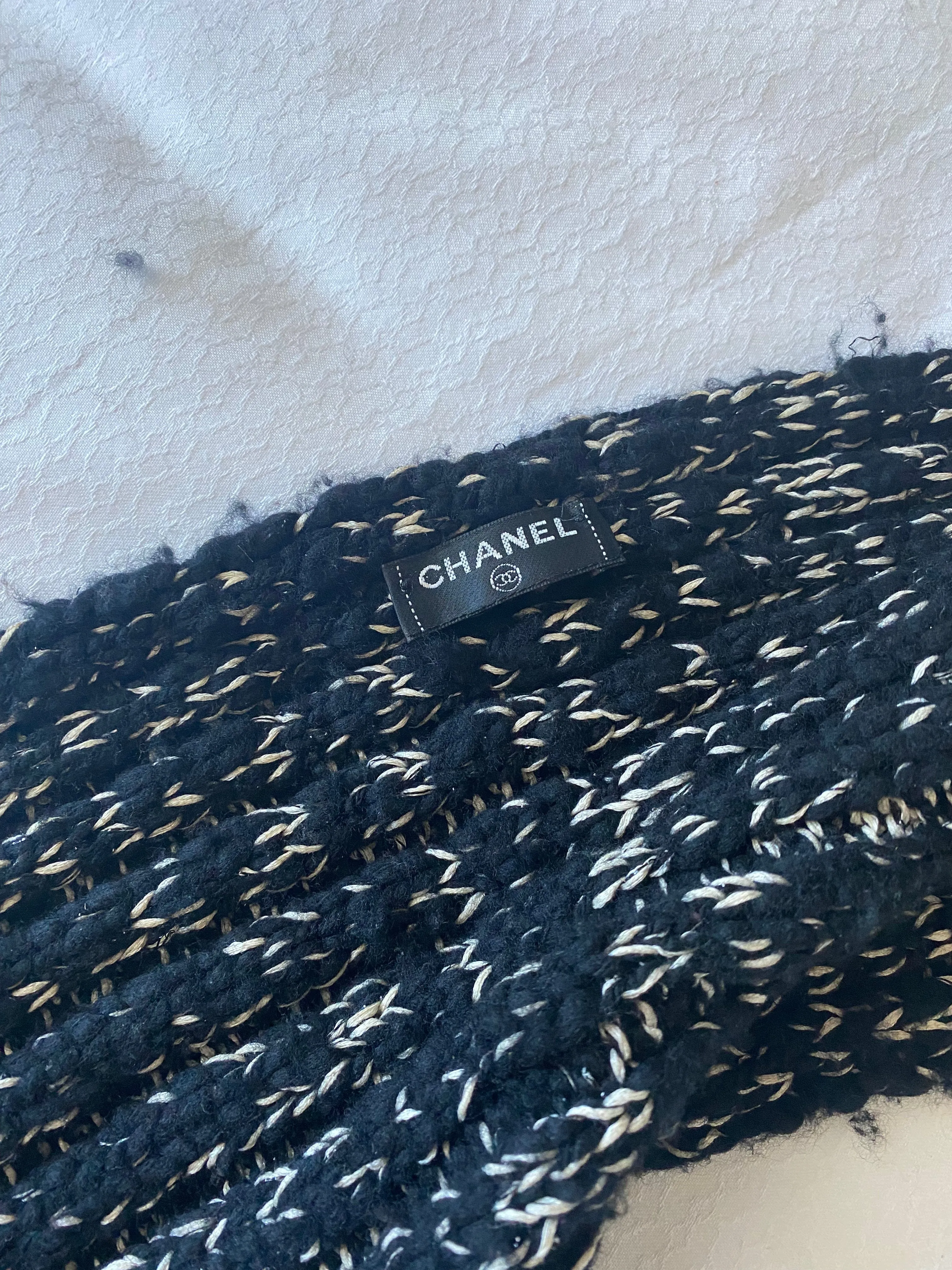 Chanel Cashmere Wool Blend Crystal Neckscarf - AWL3965