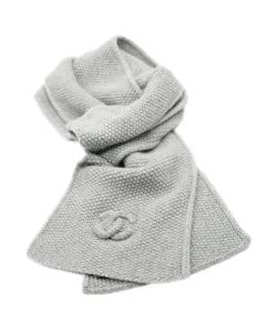 Chanel CC Cashmere Scarf Gray