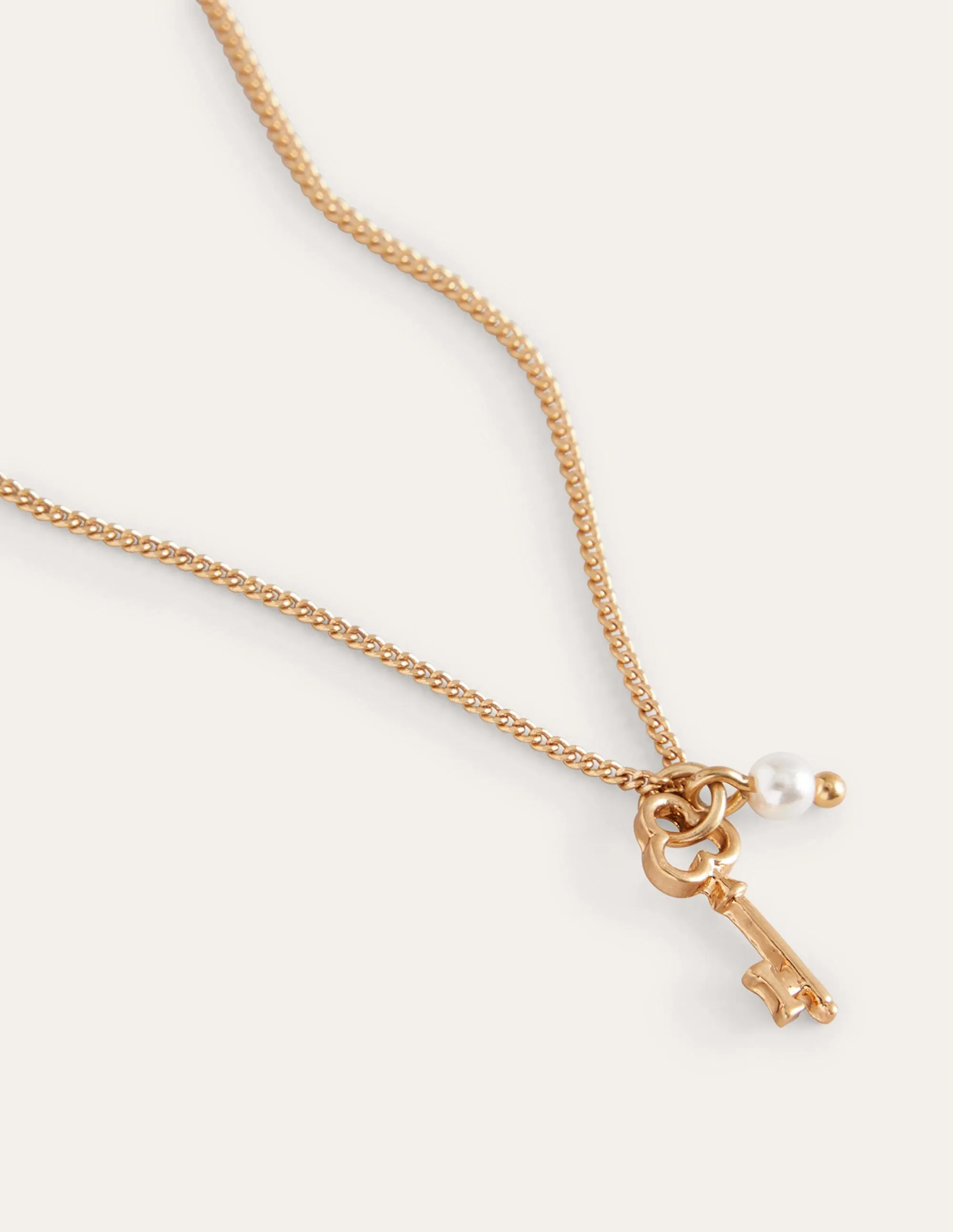 Charm Pendant Necklace-Key