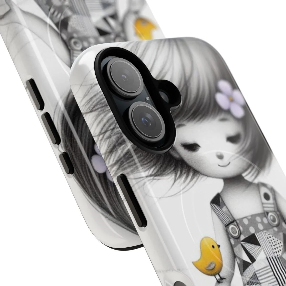 Charming Japanese-Inspired Bird Phone Case for Girls