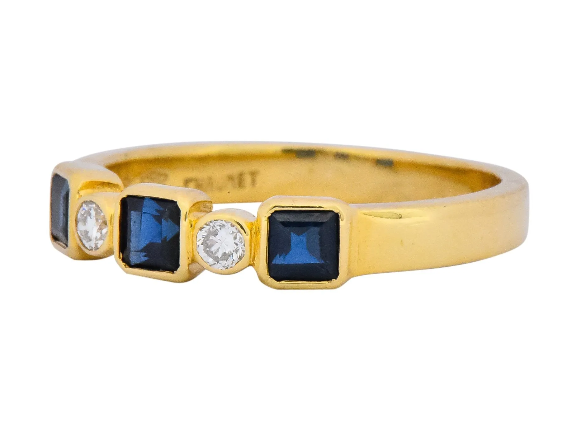 Chaumet Paris Sapphire Diamond 18 Karat Gold Stacking Ring