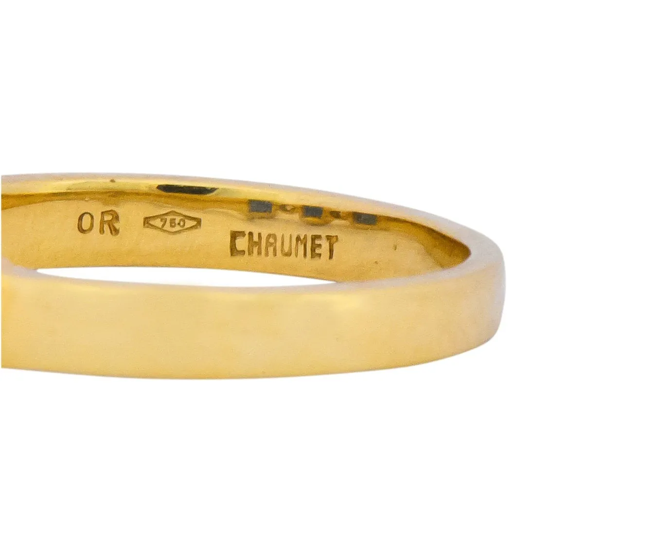 Chaumet Paris Sapphire Diamond 18 Karat Gold Stacking Ring