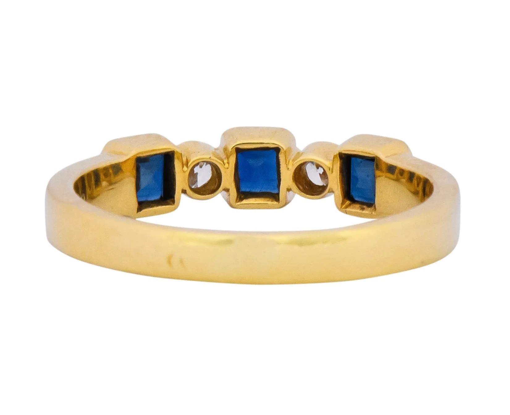 Chaumet Paris Sapphire Diamond 18 Karat Gold Stacking Ring