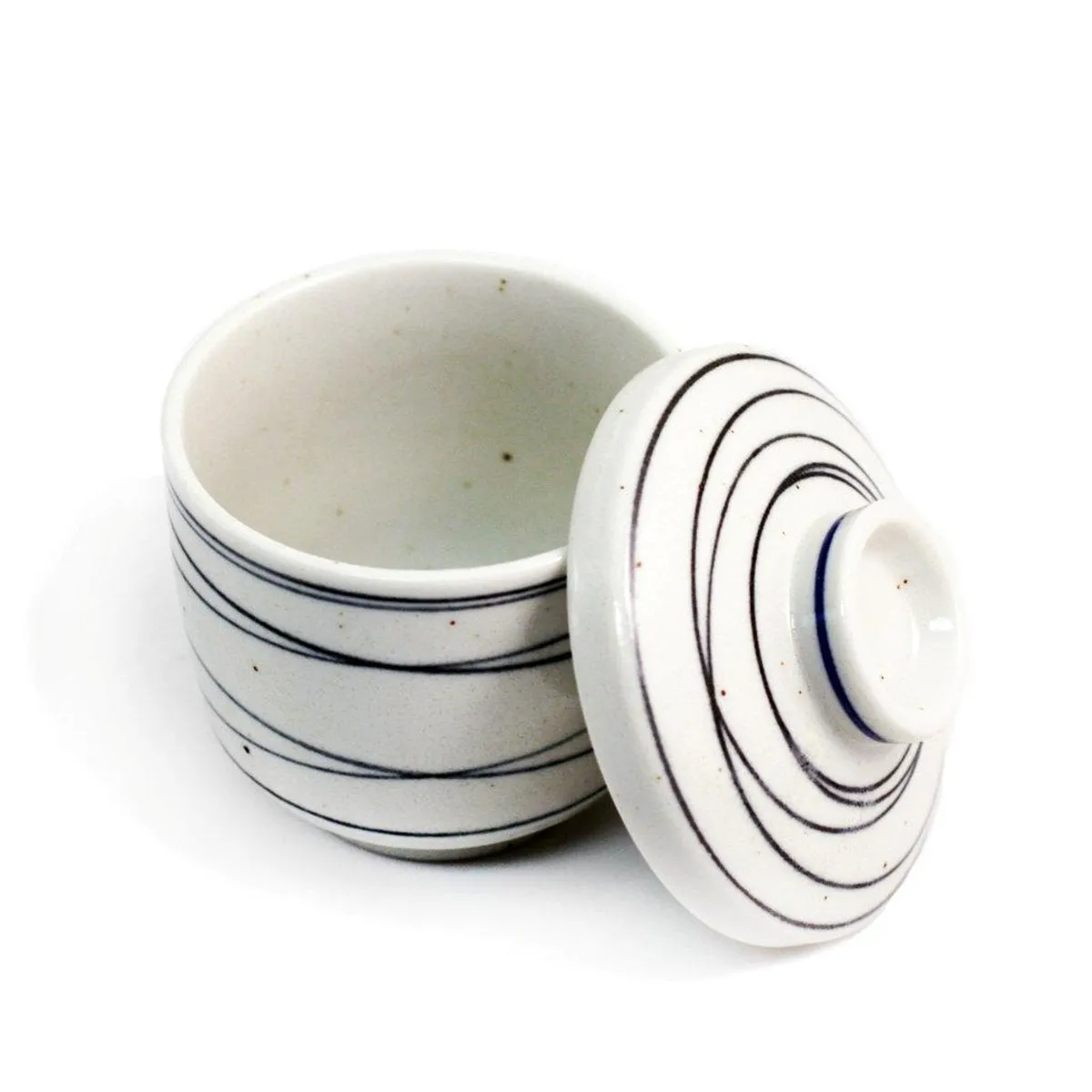 Chawan Mushi Cup with Blue Lines 8 fl oz / 3.19" dia