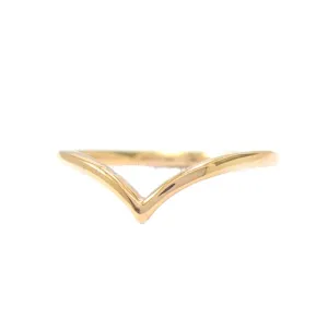 Chevron Ring, 14k Solid Gold, Minimalist Ring, Stacking Ring, Layering Ring, Simple Gold Ring, V Shape Gold Ring minimalist Jewelry Gift