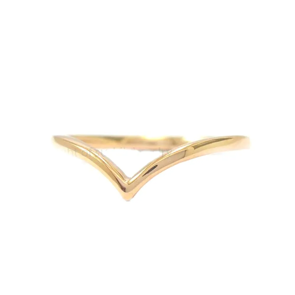 Chevron Ring, 14k Solid Gold, Minimalist Ring, Stacking Ring, Layering Ring, Simple Gold Ring, V Shape Gold Ring minimalist Jewelry Gift