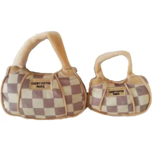 chewy vuitton purse - checkered
